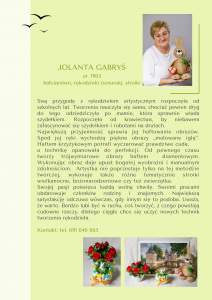 Jolanta Gabryś  - informacja o twórcy